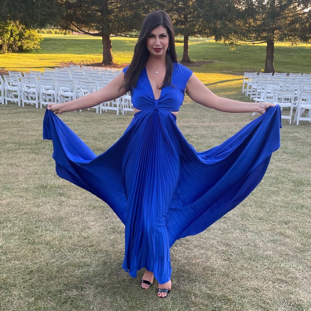 A.L.C. Royal Blue Backless Dress